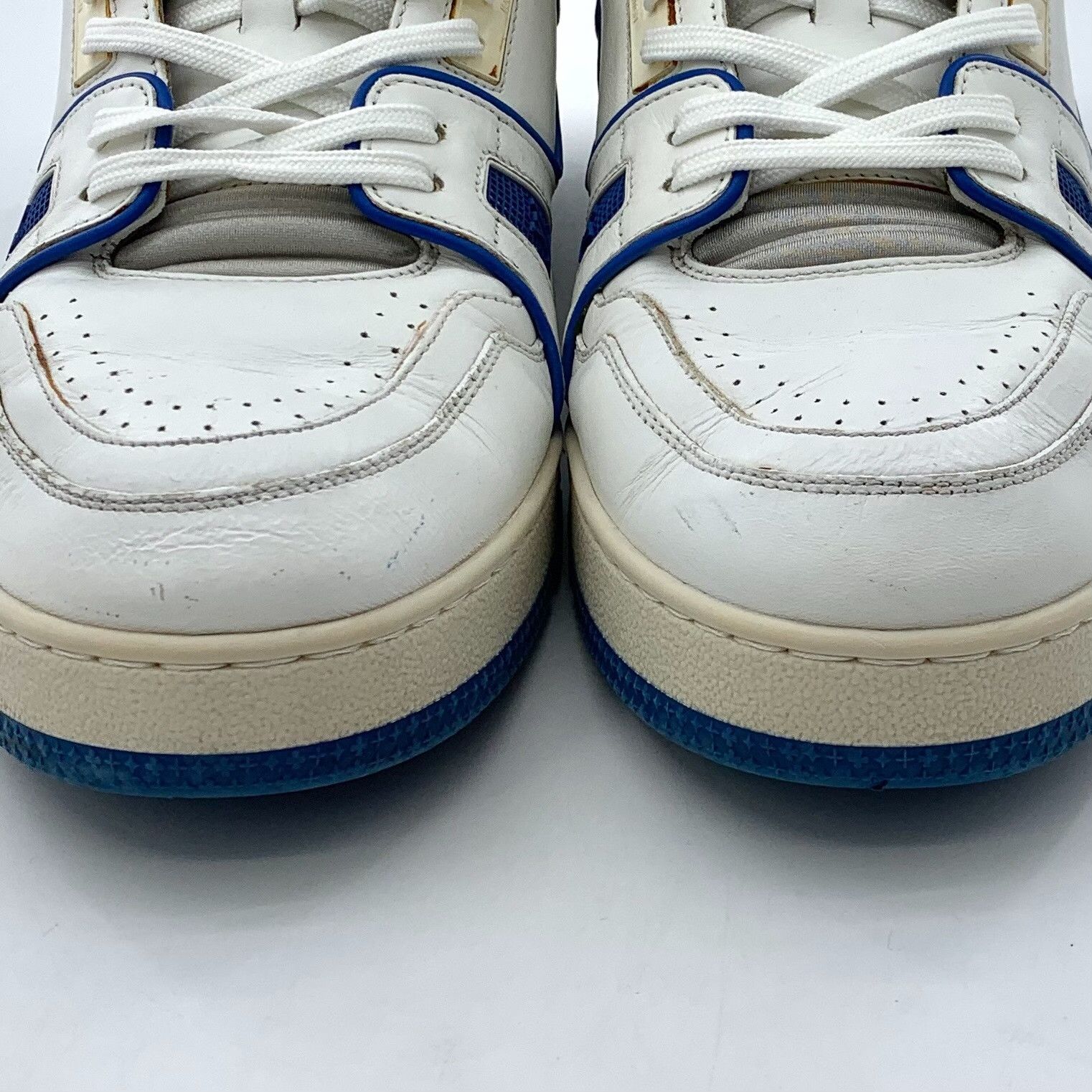 Louis Vuitton Louis Vuitton Blue/White Trainer Hi-Top Sneakers 8 Size US 9 / EU 42 - 10 Thumbnail
