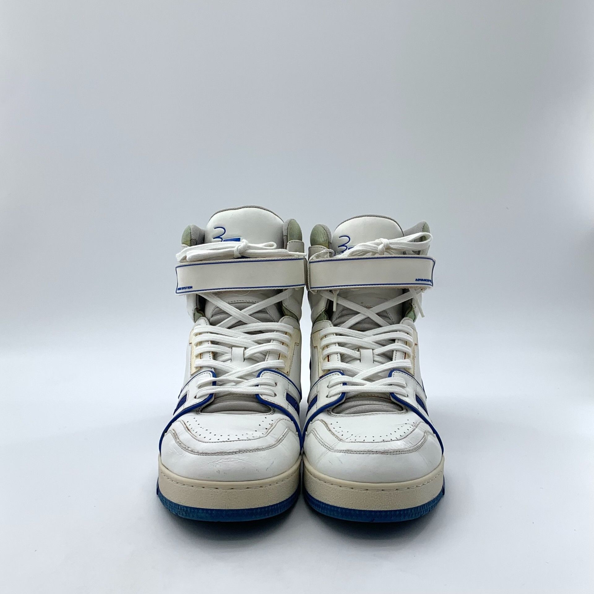 Louis Vuitton Louis Vuitton Blue/White Trainer Hi-Top Sneakers 8 Size US 9 / EU 42 - 4 Thumbnail