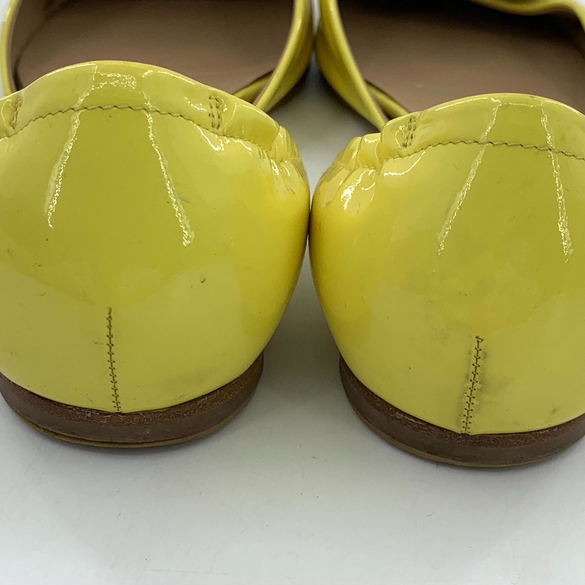 Roger Vivier Roger Vivier Yellow Patent Buckle Flats IT 37.5 Size US 7.5 / IT 37.5 - 10 Thumbnail