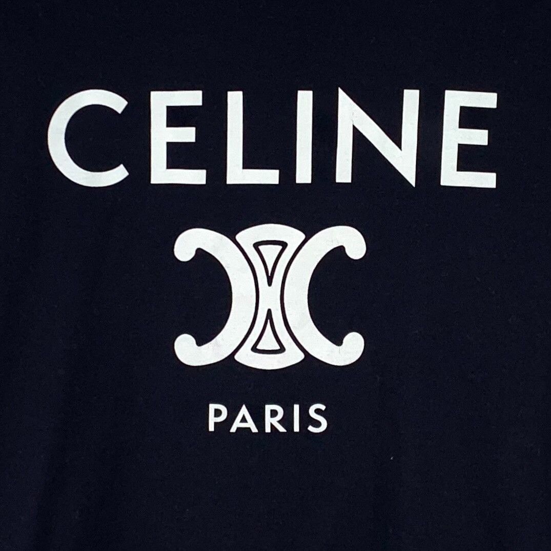 Celine Celine Triomphe Logo Ringer T-Shirt M Size M / US 6-8 / IT 42-44 - 5 Thumbnail