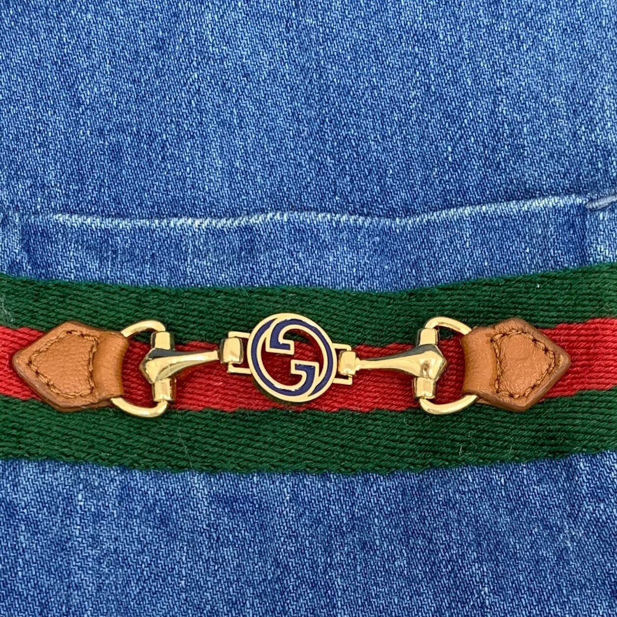 Gucci Gucci Horsebit Web Denim Shirt 46 Size US S / EU 44-46 / 1 - 6 Thumbnail