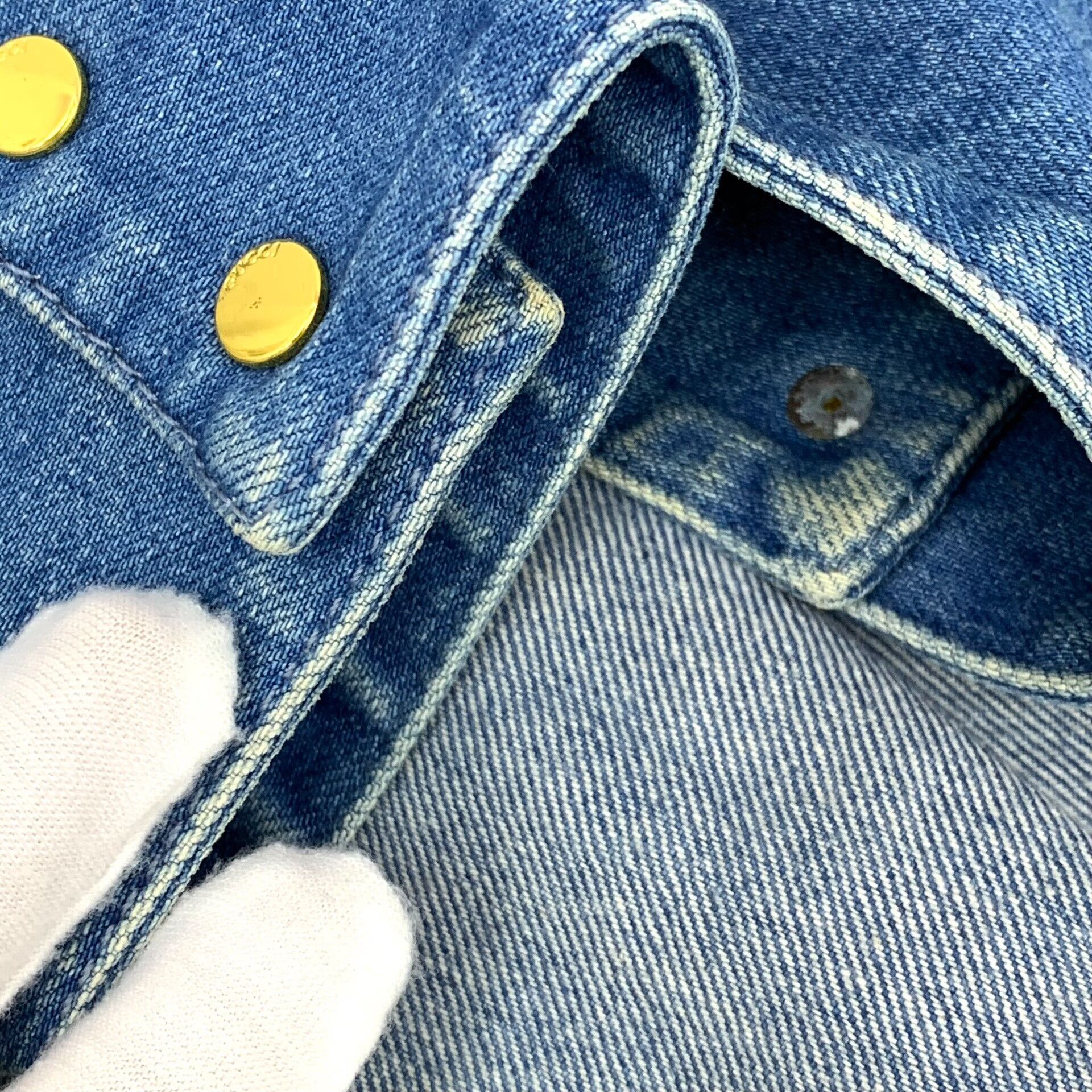 Gucci Gucci Horsebit Web Denim Shirt 46 Size US S / EU 44-46 / 1 - 9 Thumbnail