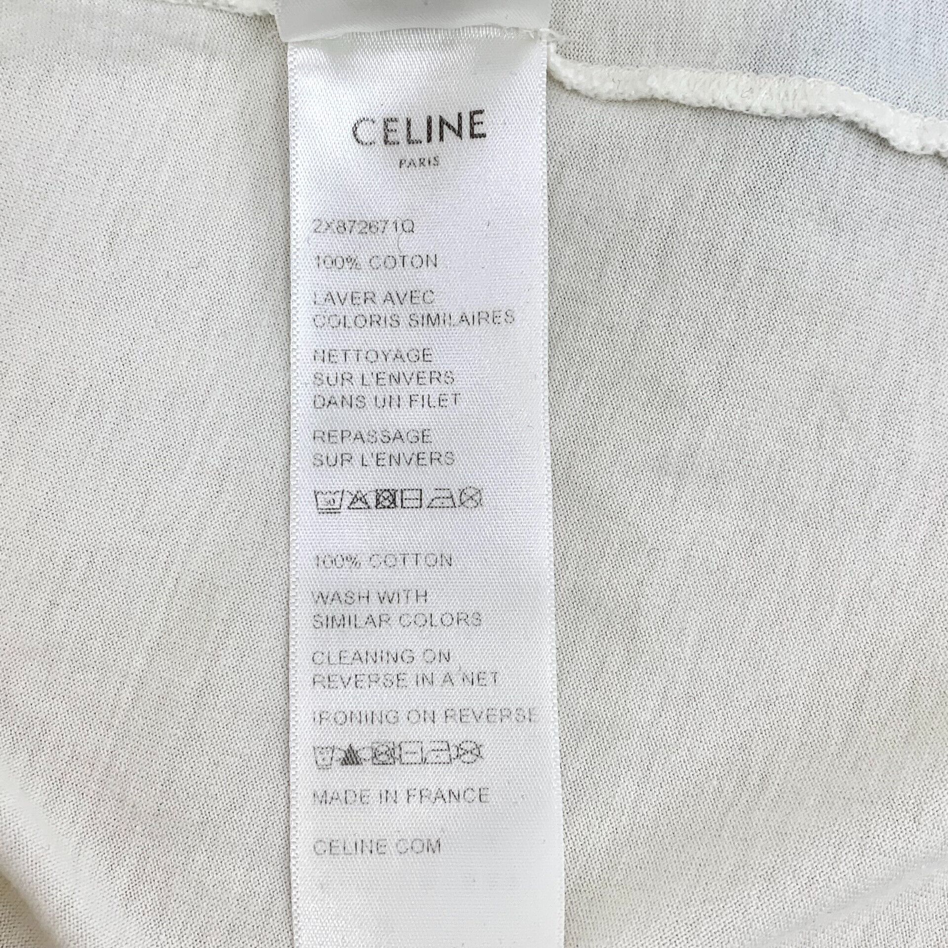 Celine CELINE Triomphe Logo Ringer T-Shirt Size S Size US S / EU 44-46 / 1 - 9 Thumbnail