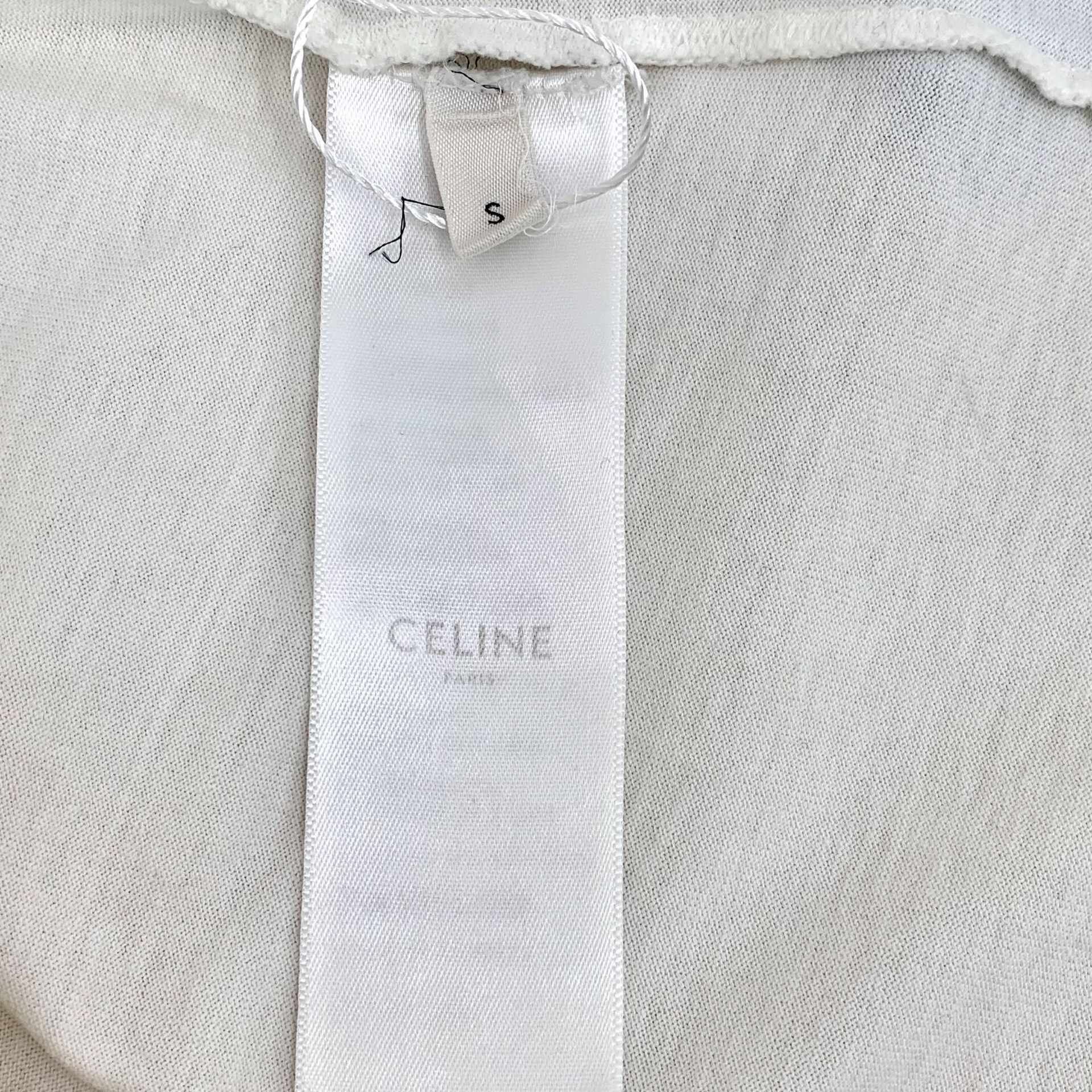 Celine CELINE Triomphe Logo Ringer T-Shirt Size S Size US S / EU 44-46 / 1 - 8 Thumbnail