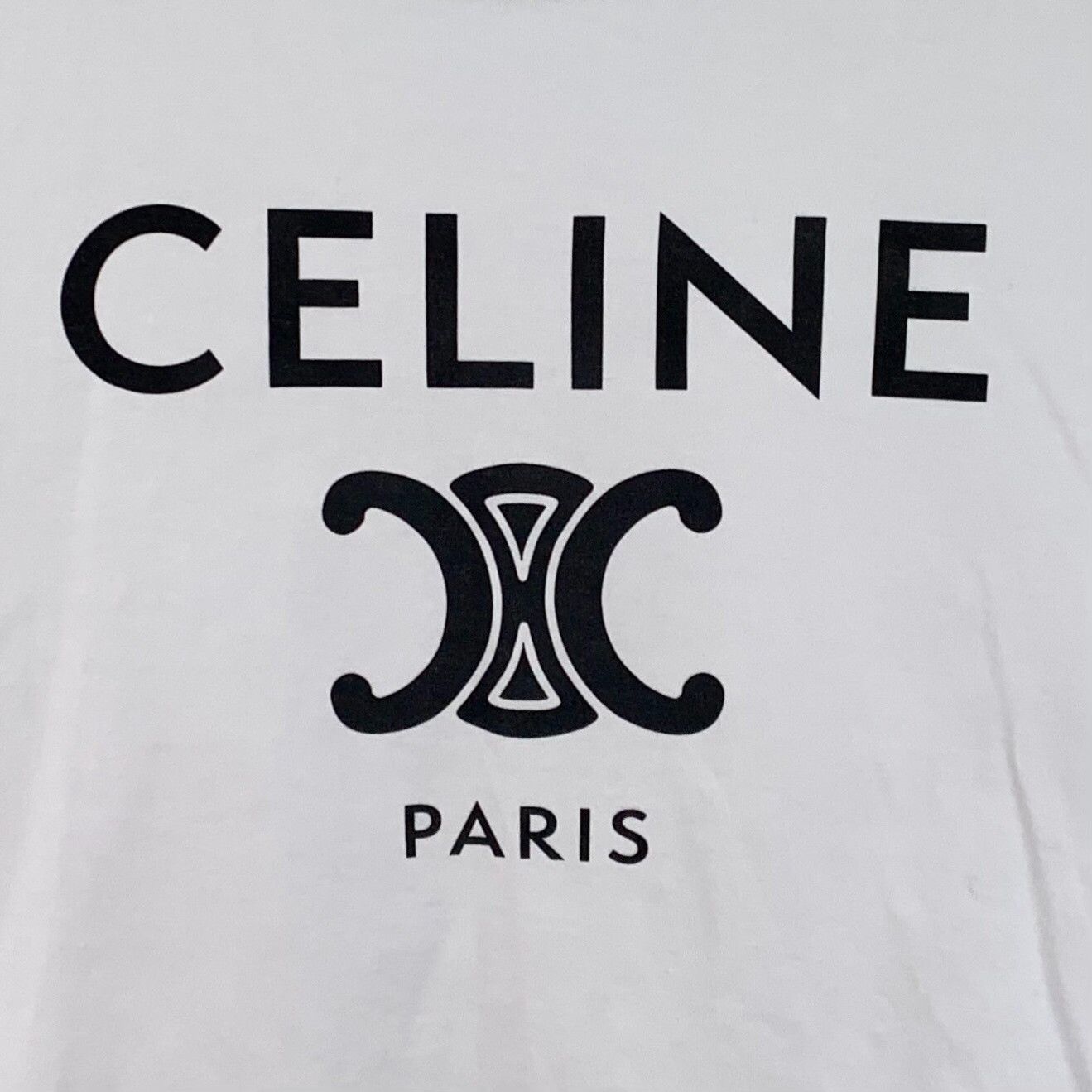 Celine CELINE Triomphe Logo Ringer T-Shirt Size S Size US S / EU 44-46 / 1 - 5 Thumbnail