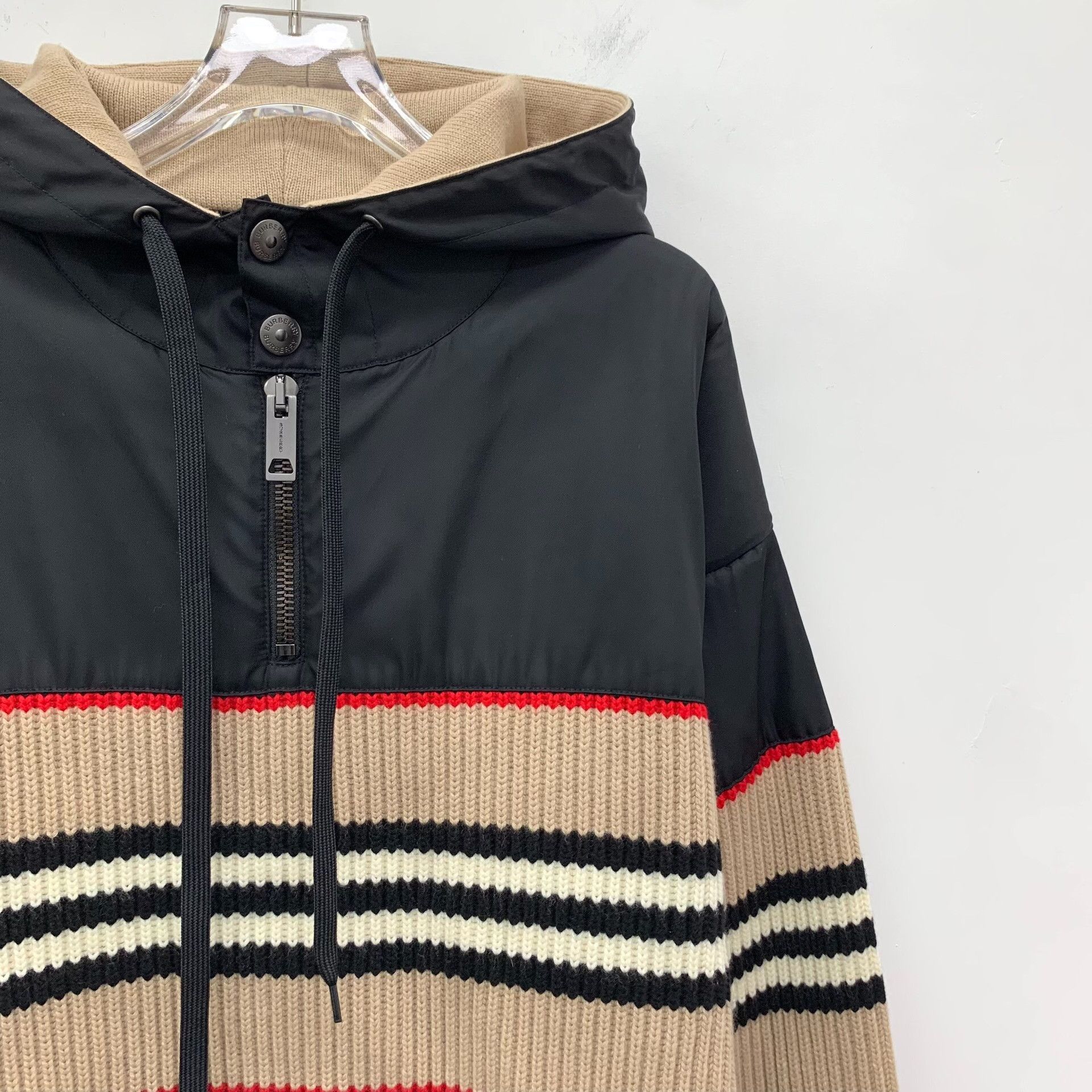 Burberry Burberry Striped Wool Cashmere Hoodie Size S Size US S / EU 44-46 / 1 - 4 Thumbnail