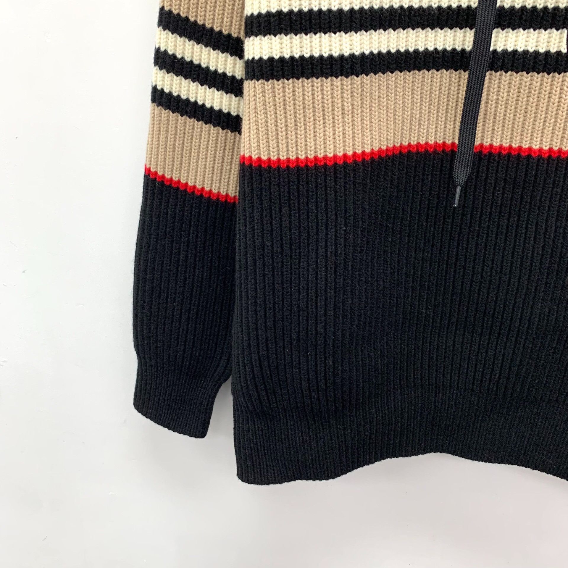 Burberry Burberry Striped Wool Cashmere Hoodie Size S Size US S / EU 44-46 / 1 - 5 Thumbnail