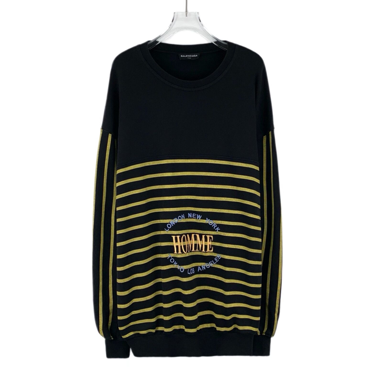 Balenciaga Balenciaga Striped HOMME Embroidered Sweater M Size US M / EU 48-50 / 2 - 2 Thumbnail