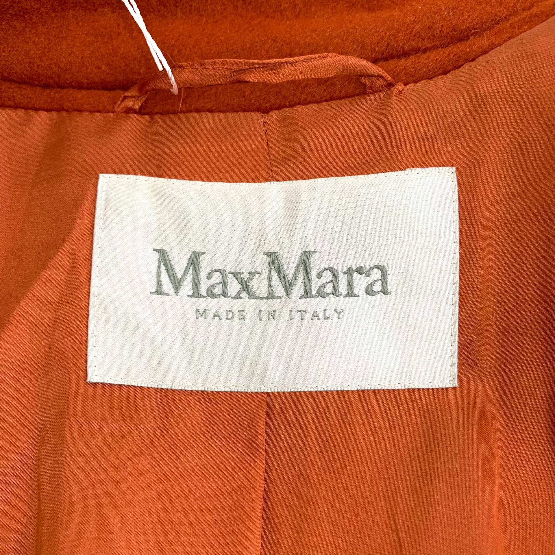 Max Mara MaxMara Orange Wool-Cashmere Stand Collar Coat IT 40 Size S / US 4 / IT 40 - 6 Thumbnail