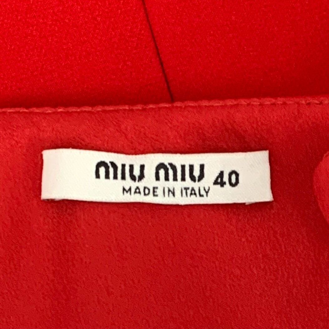 Miu Miu Miu Miu Red Bow Cutout Mini Dress 40 Size S / US 4 / IT 40 - 6 Thumbnail