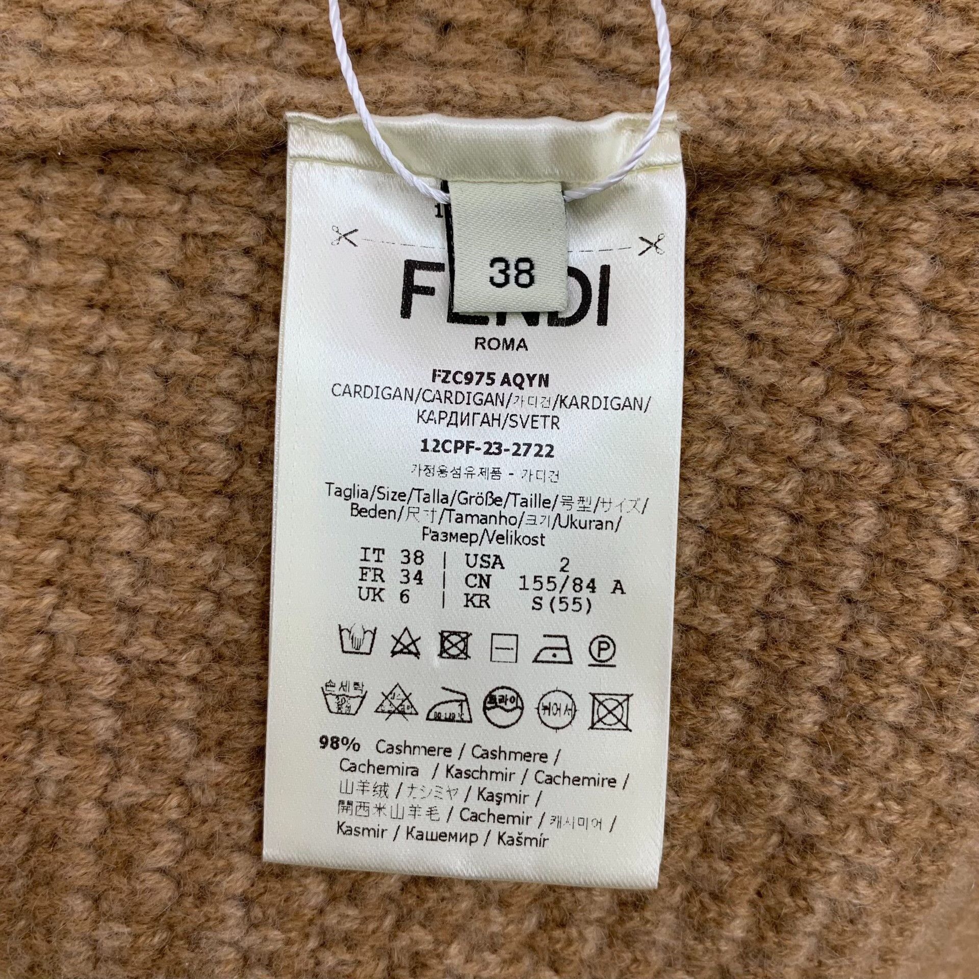 Fendi Fendi FF Monogram Cashmere Cardigan IT 38 Size XS / US 0-2 / IT 36-38 - 7 Thumbnail