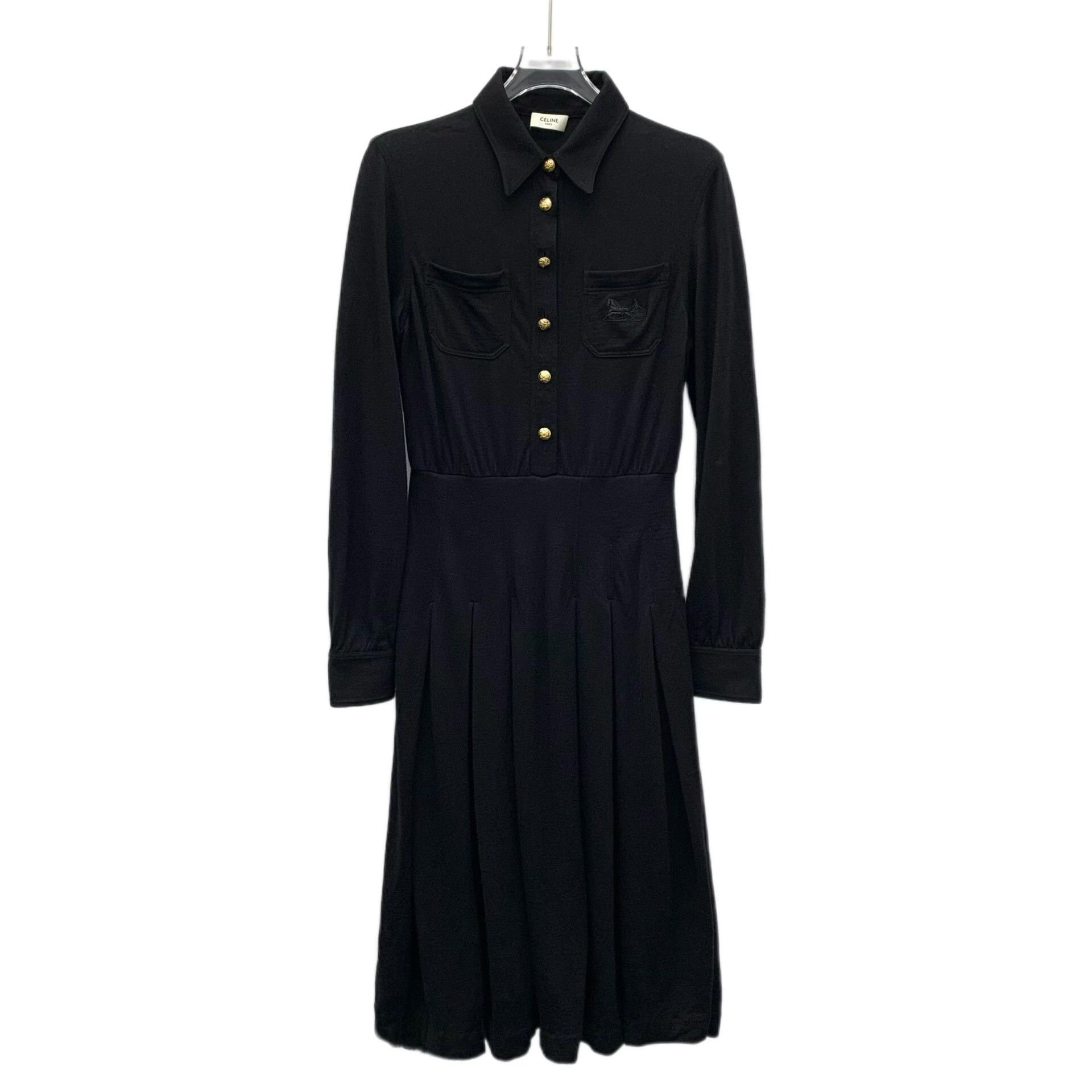 Celine Celine Embroidery Wool Cashmere Midi Dress S Size S / US 4 / IT 40 - 2 Thumbnail