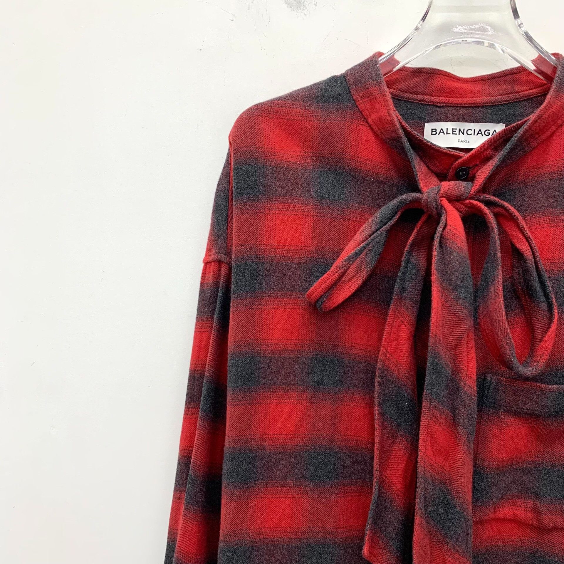 Balenciaga Balenciaga Plaid Bow Blouse 36 Size XS / US 0-2 / IT 36-38 - 4 Thumbnail
