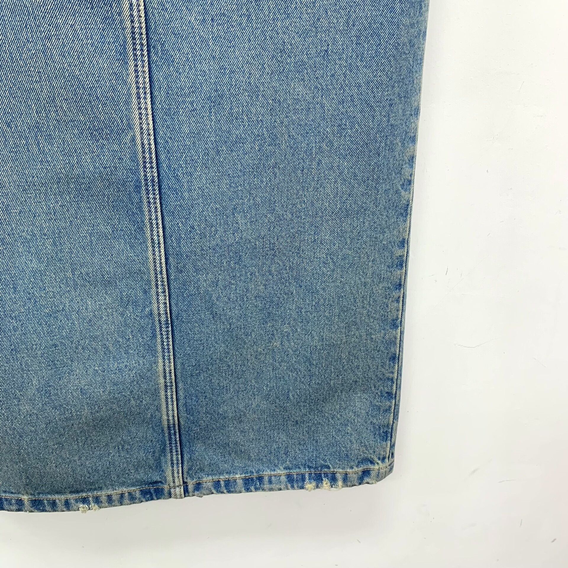 Prada Prada Triangle Logo Denim Maxi Skirt 36 Size 25" / US 0 / IT 36 - 5 Thumbnail