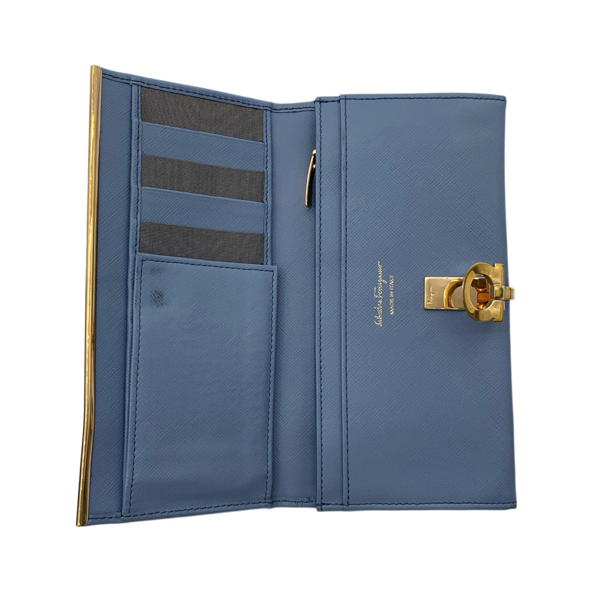 Salvatore Ferragamo Salvatore Ferragamo Gancini Saffiano Leather Wallet ONE SIZE Size ONE SIZE - 8 Thumbnail