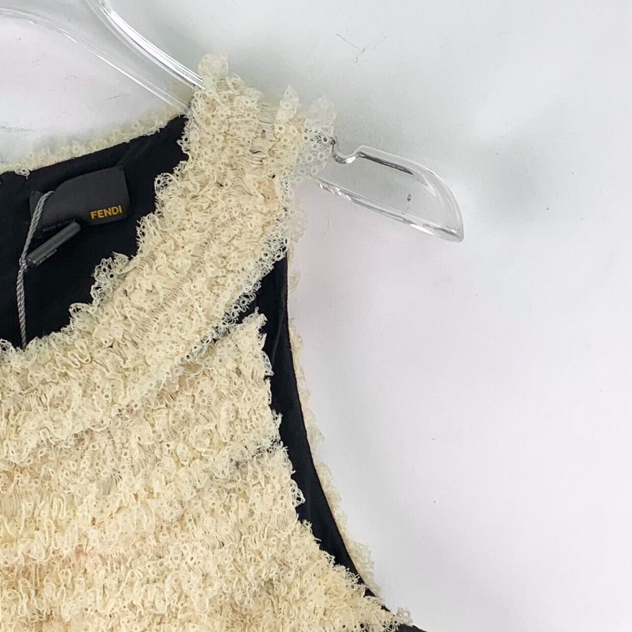 Fendi Fendi Lace Detail Silk Mini Dress 40 Size S / US 4 / IT 40 - 4 Thumbnail
