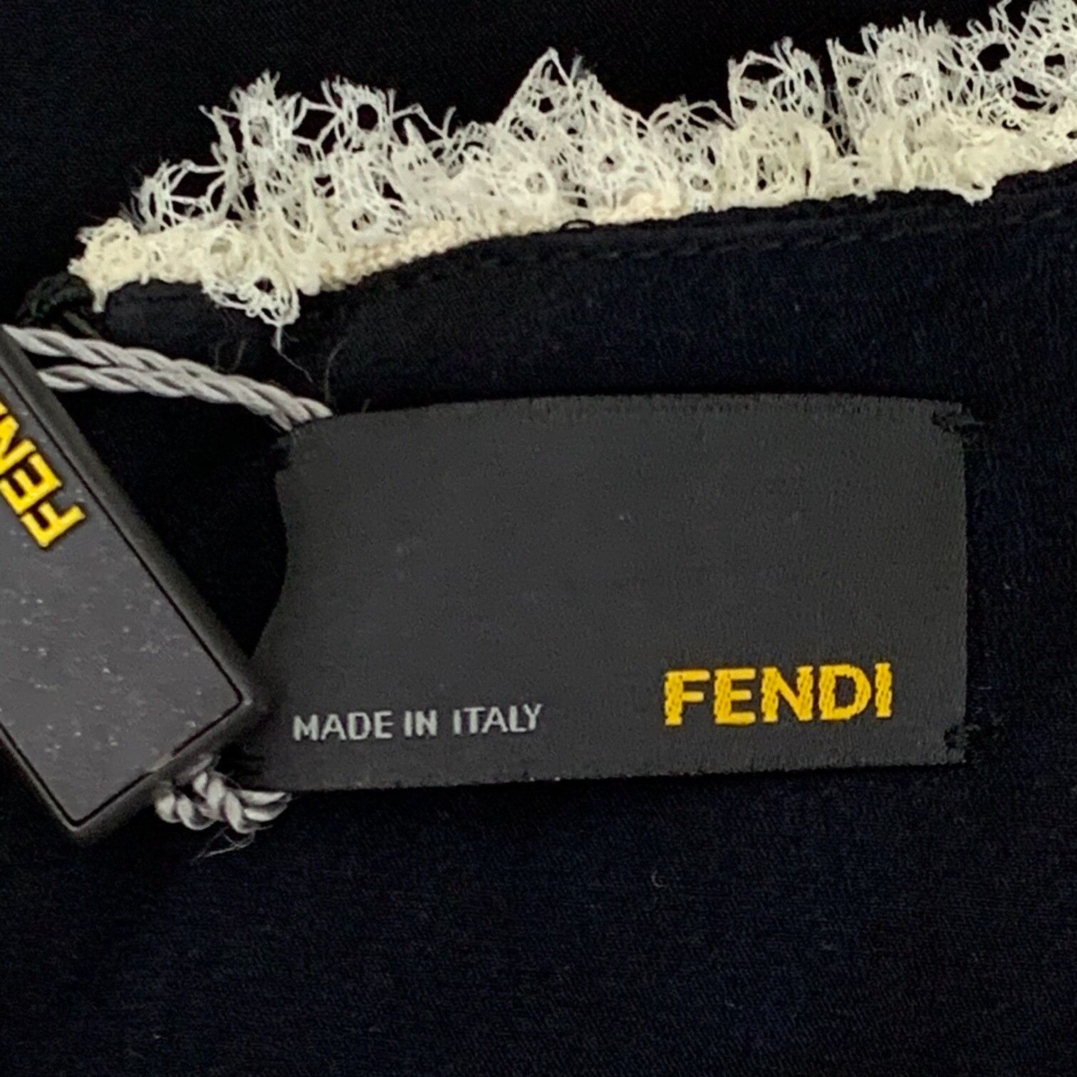 Fendi Fendi Lace Detail Silk Mini Dress 40 Size S / US 4 / IT 40 - 6 Thumbnail