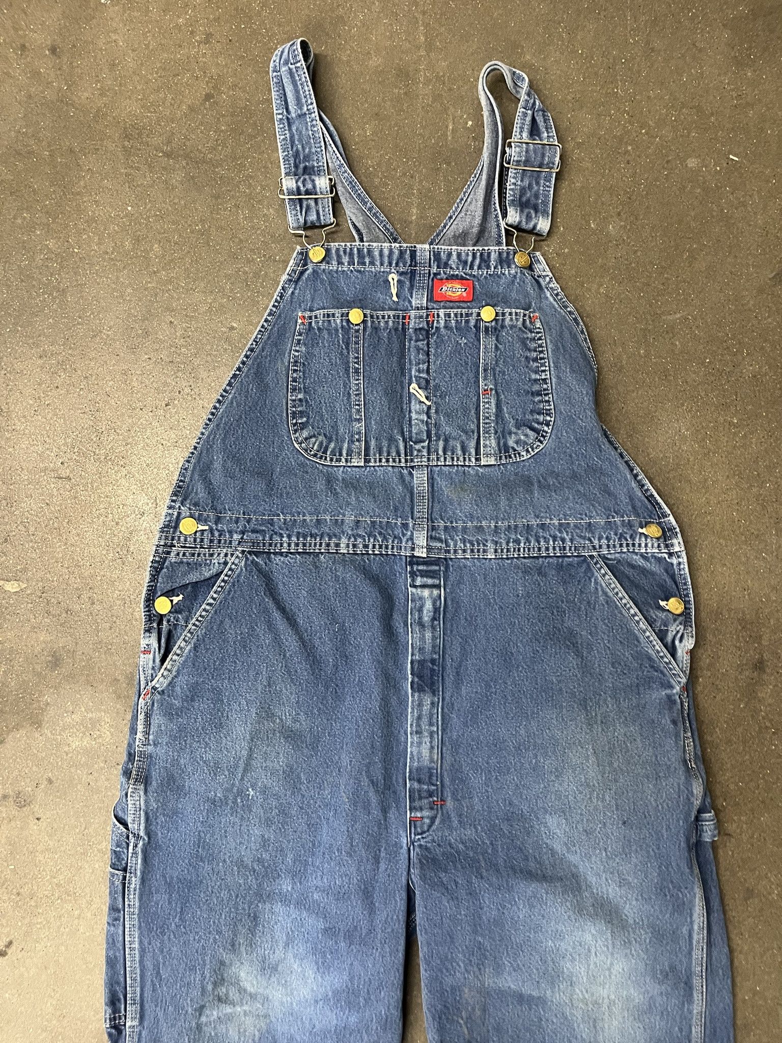 Carhartt × Dickies × Vintage Vintage 1990s Dickies Denim Overalls Size 38 Size US 38 / EU 54 - 2 Thumbnail