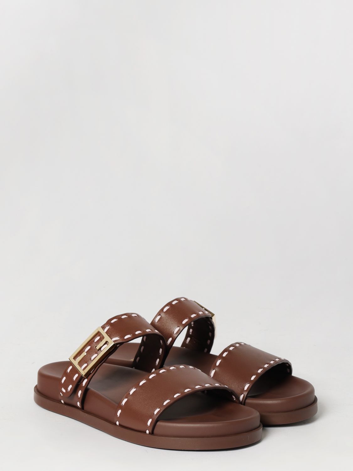 Fendi Fendi Heeled Sandal Woman Mahogany Size US 10 / IT 40 - 2 Thumbnail