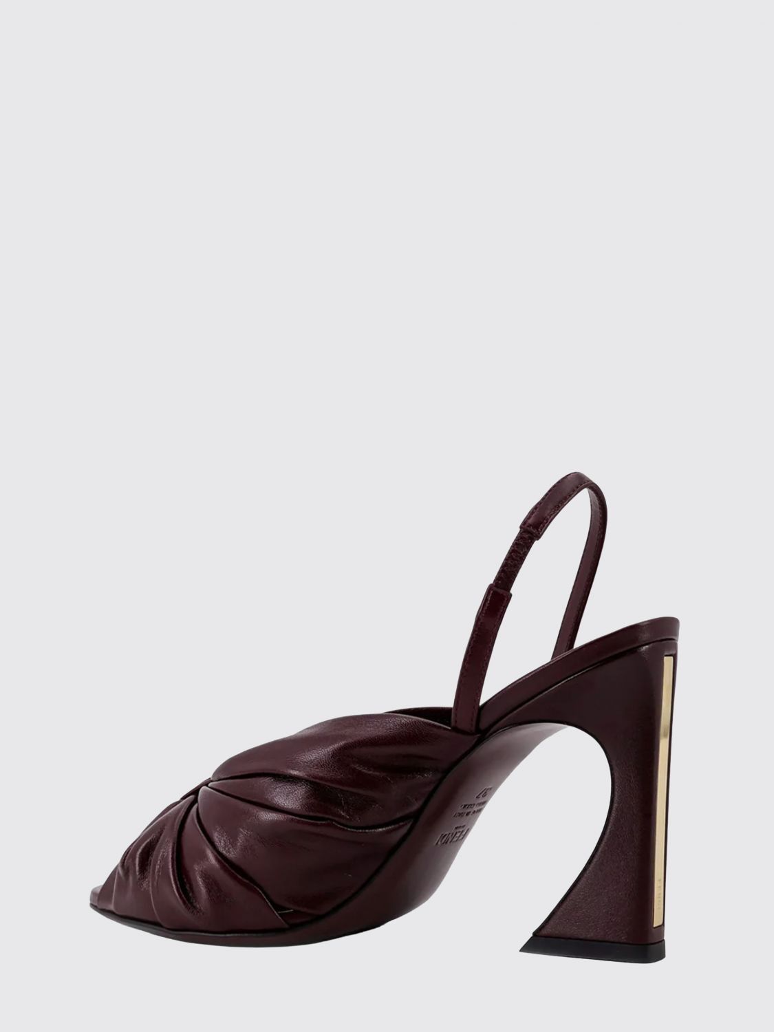 Fendi Fendi Heeled Sandal Woman Plum Size US 9 / IT 39 - 3 Thumbnail