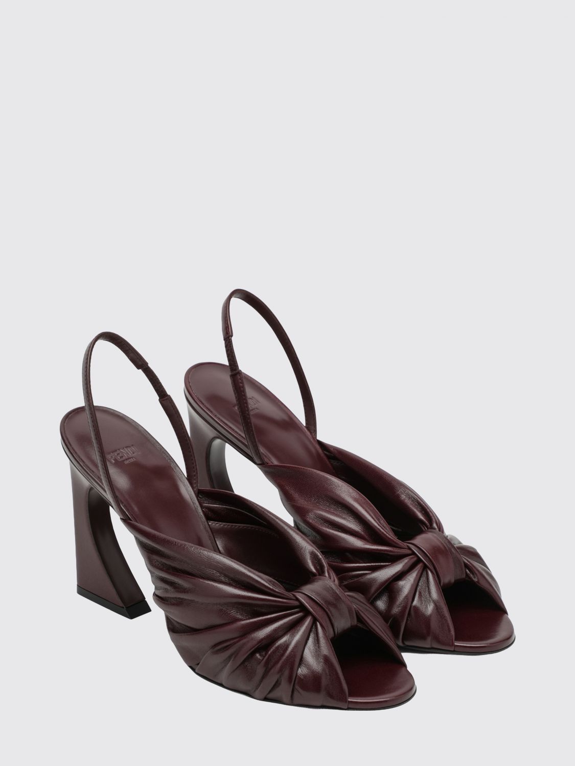 Fendi Fendi Heeled Sandal Woman Plum Size US 9.5 / IT 39.5 - 2 Thumbnail