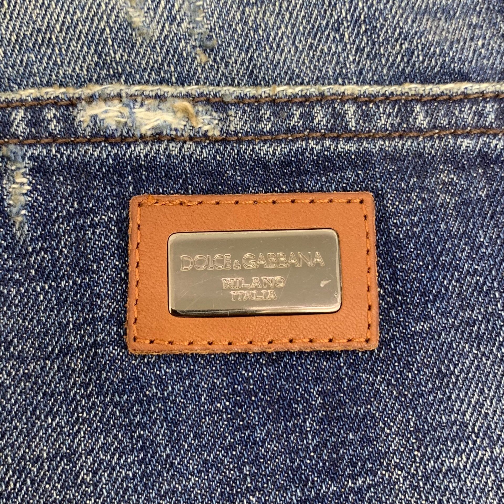 Dolce & Gabbana Dolce & Gabbana Distressed Blue Denim Jeans 34 Size US 34 / EU 50 - 7 Thumbnail