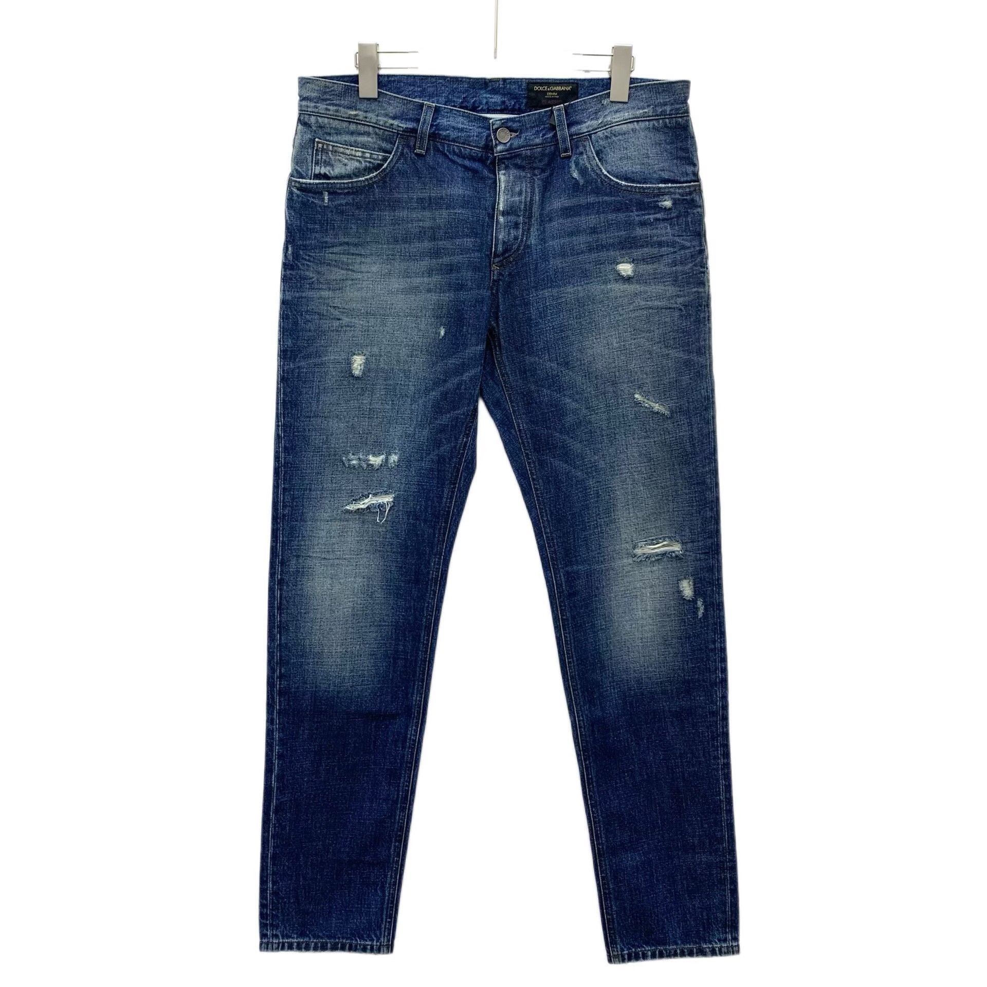 Dolce & Gabbana Dolce & Gabbana Distressed Blue Denim Jeans 34 Size US 34 / EU 50 - 2 Thumbnail