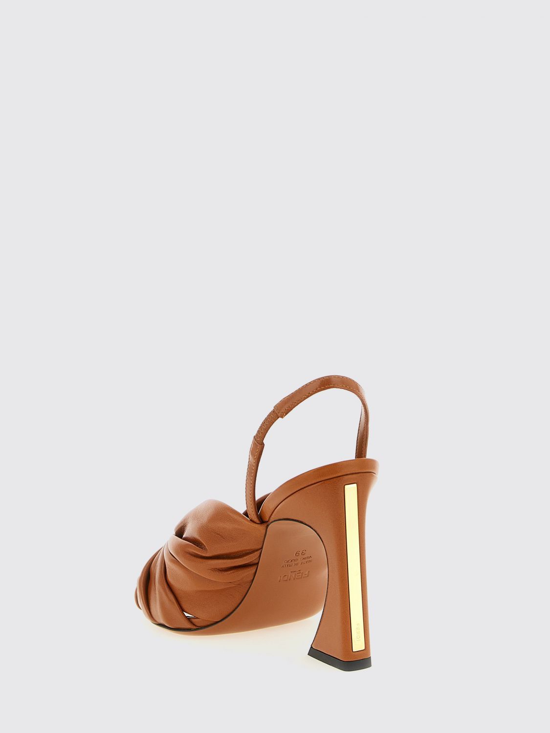 Fendi Fendi Heeled Sandal Woman Brown Size US 8.5 / IT 38.5 - 3 Thumbnail