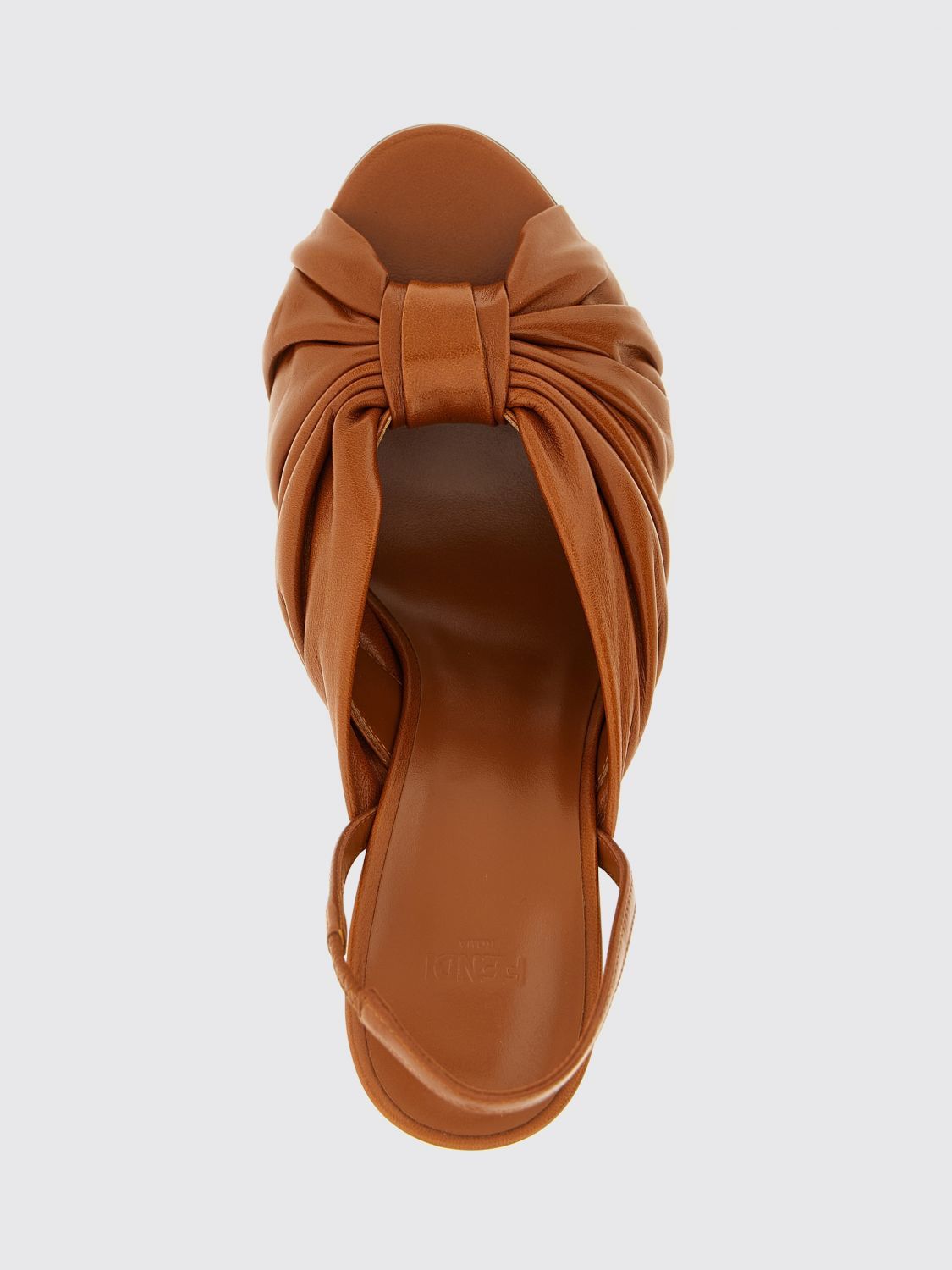 Fendi Fendi Heeled Sandal Woman Brown Size US 8.5 / IT 38.5 - 4 Thumbnail