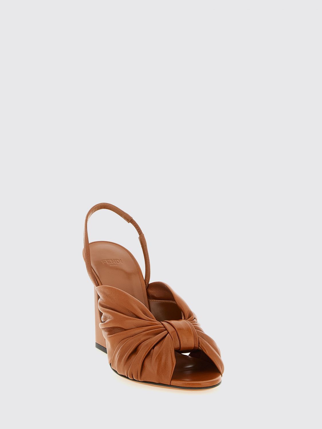 Fendi Fendi Heeled Sandal Woman Brown Size US 8.5 / IT 38.5 - 2 Thumbnail