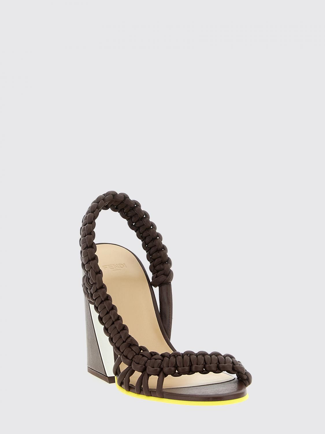 Fendi Fendi Heeled Sandal Woman Brown Size US 8 / IT 38 - 2 Thumbnail