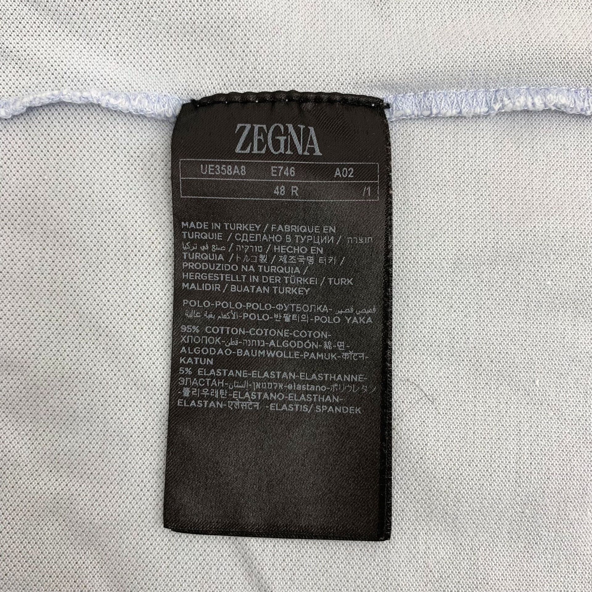 Z Zegna Zegna Embroidered Logo Cotton Polo Shirt Size 48 Size US M / EU 48-50 / 2 - 7 Thumbnail