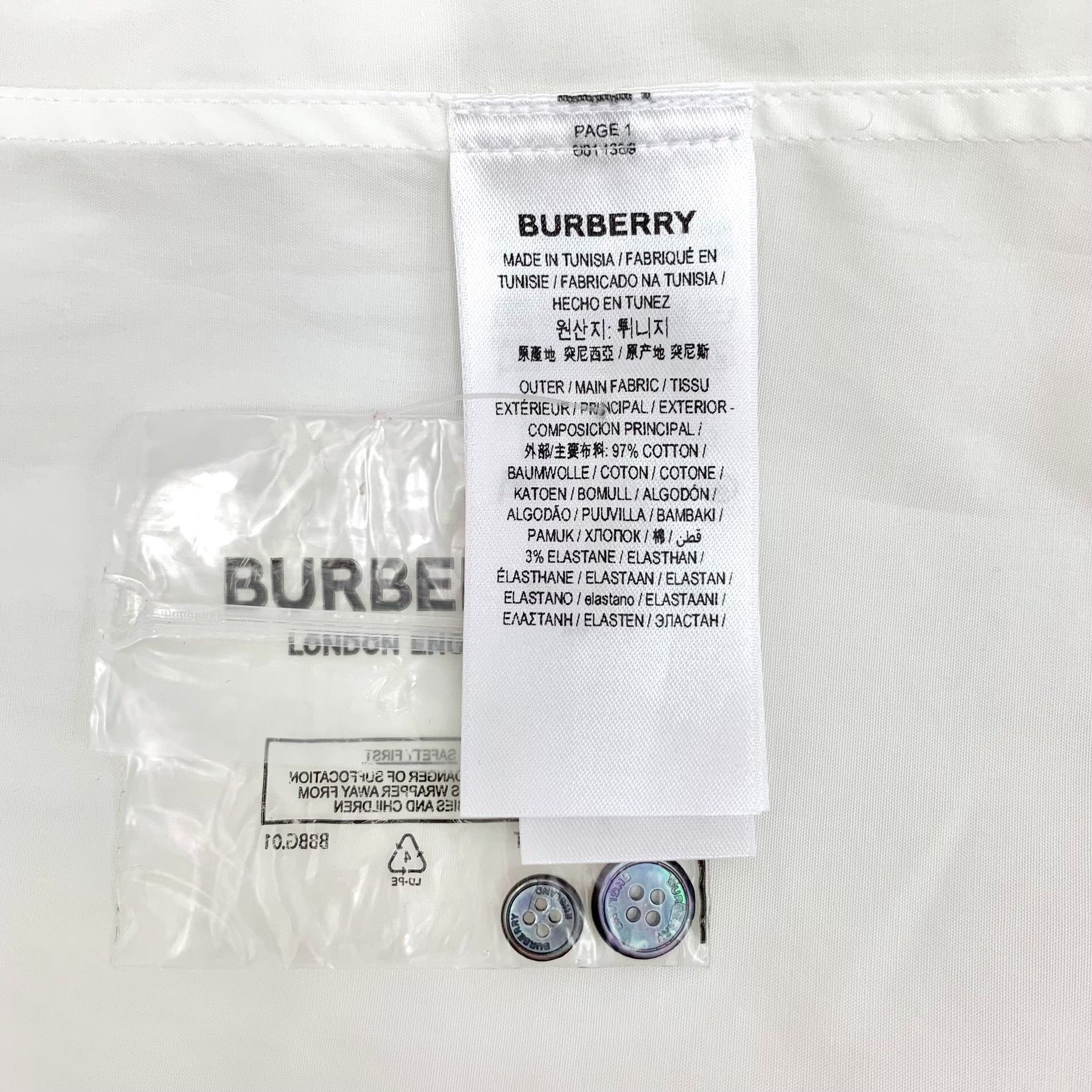 Burberry Burberry TB Embroidery Cotton Shirt Size M Size US M / EU 48-50 / 2 - 7 Thumbnail
