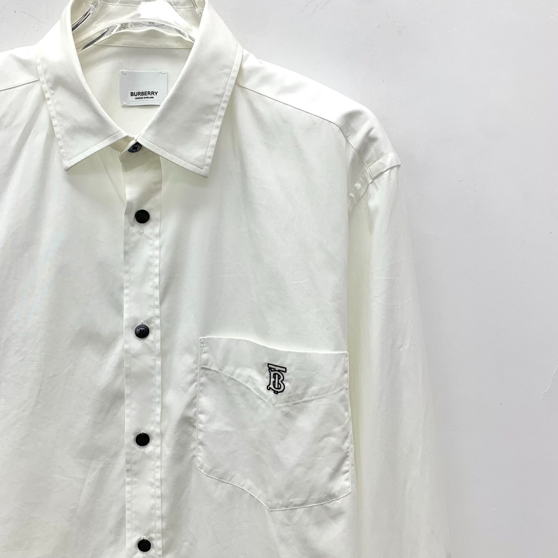 Burberry Burberry TB Embroidery Cotton Shirt Size M Size US M / EU 48-50 / 2 - 4 Thumbnail