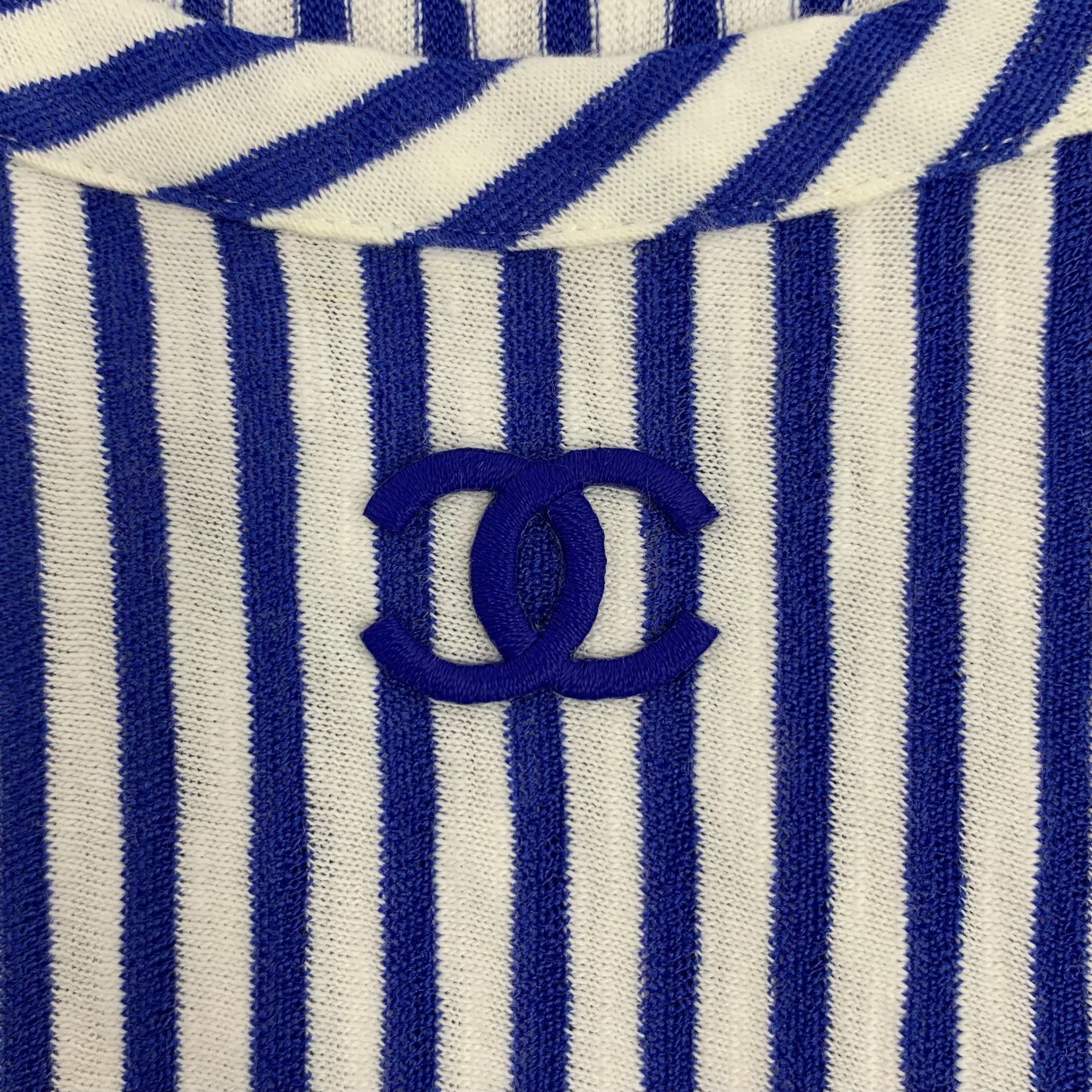 Chanel Chanel Striped CC Embroidered Dress 38 Size S / US 4 / IT 40 - 7 Thumbnail