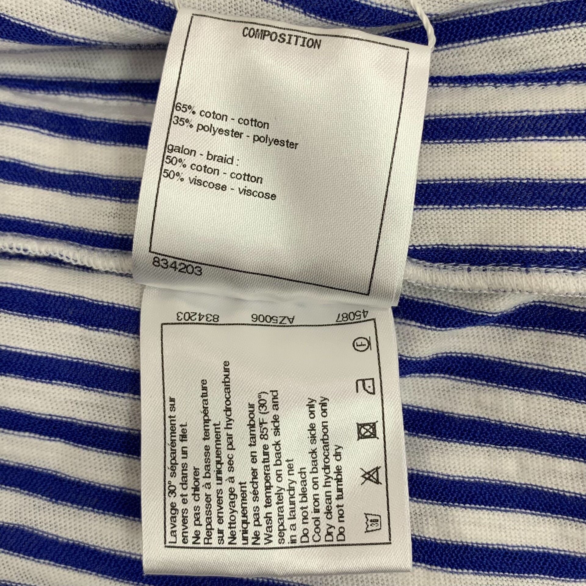 Chanel Chanel Striped CC Embroidered Dress 38 Size S / US 4 / IT 40 - 10 Thumbnail