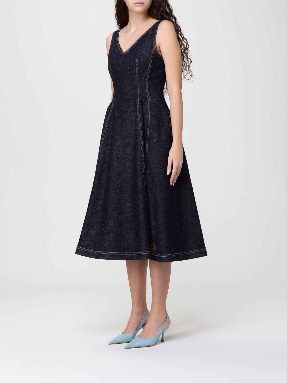 Marni Marni Dress Woman Denim Size S / US 4 / IT 40 - 4 Thumbnail