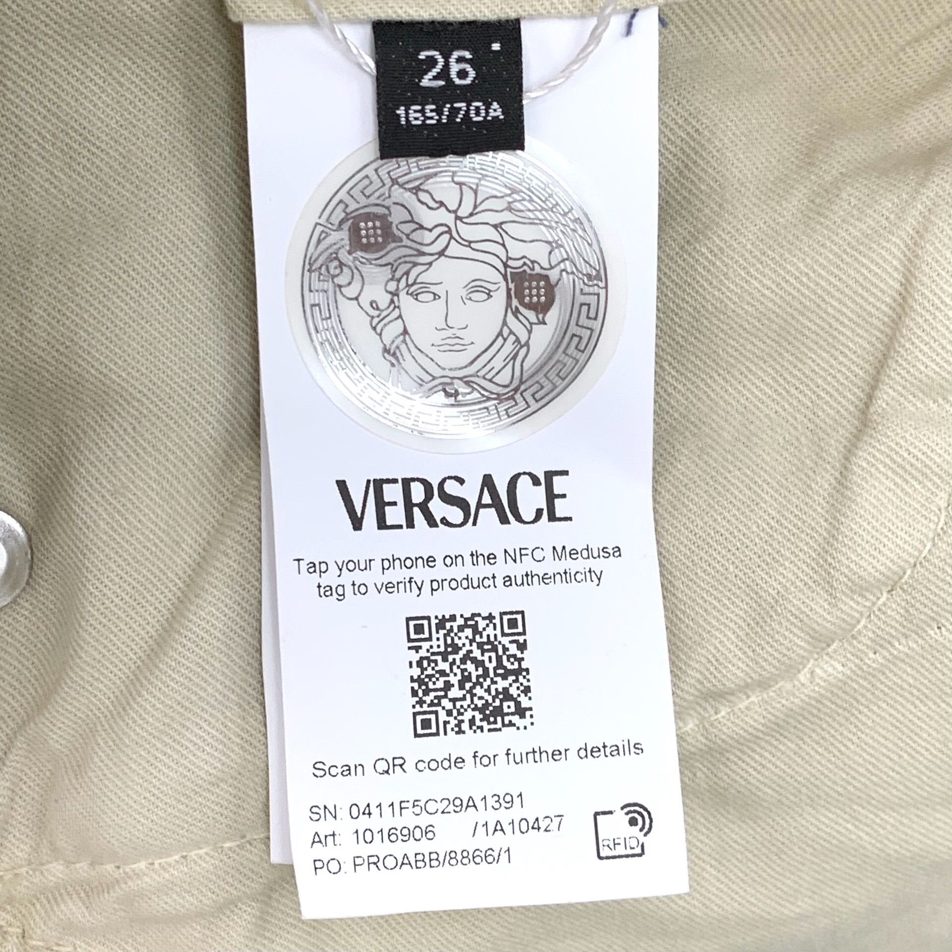 Versace Versace Khaki Multi-Pocket Cargo Pants 26 Size US 26 / EU 42 - 10 Thumbnail