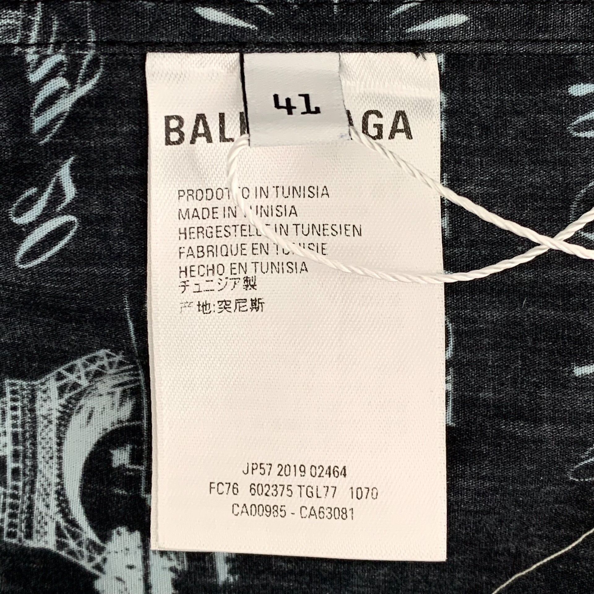 Balenciaga Balenciaga Paris Graffiti Short Sleeve Shirt 41 Size US L / EU 52-54 / 3 - 7 Thumbnail