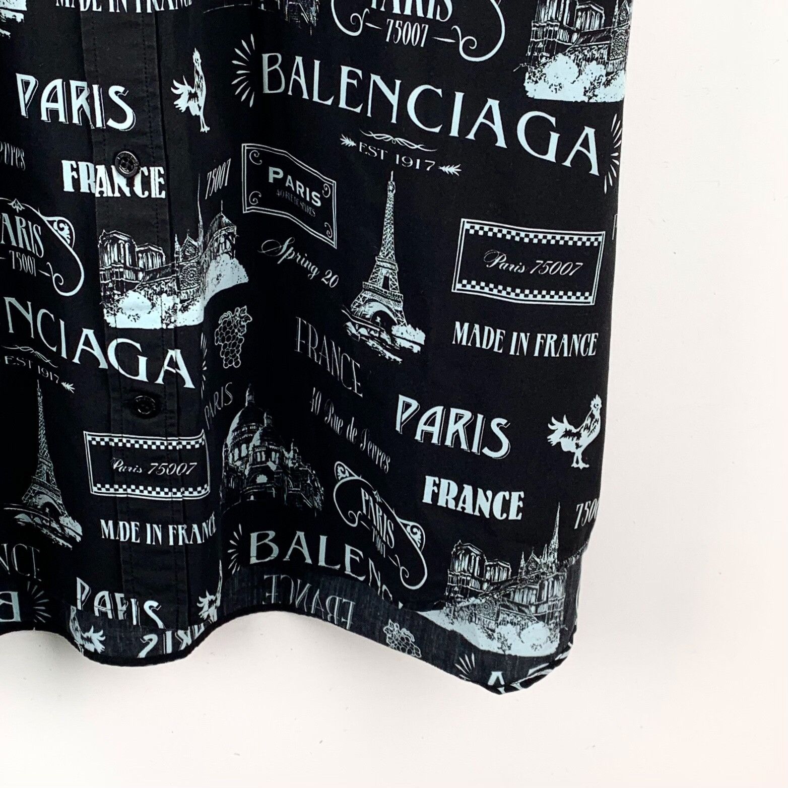 Balenciaga Balenciaga Paris Graffiti Short Sleeve Shirt 41 Size US L / EU 52-54 / 3 - 5 Thumbnail
