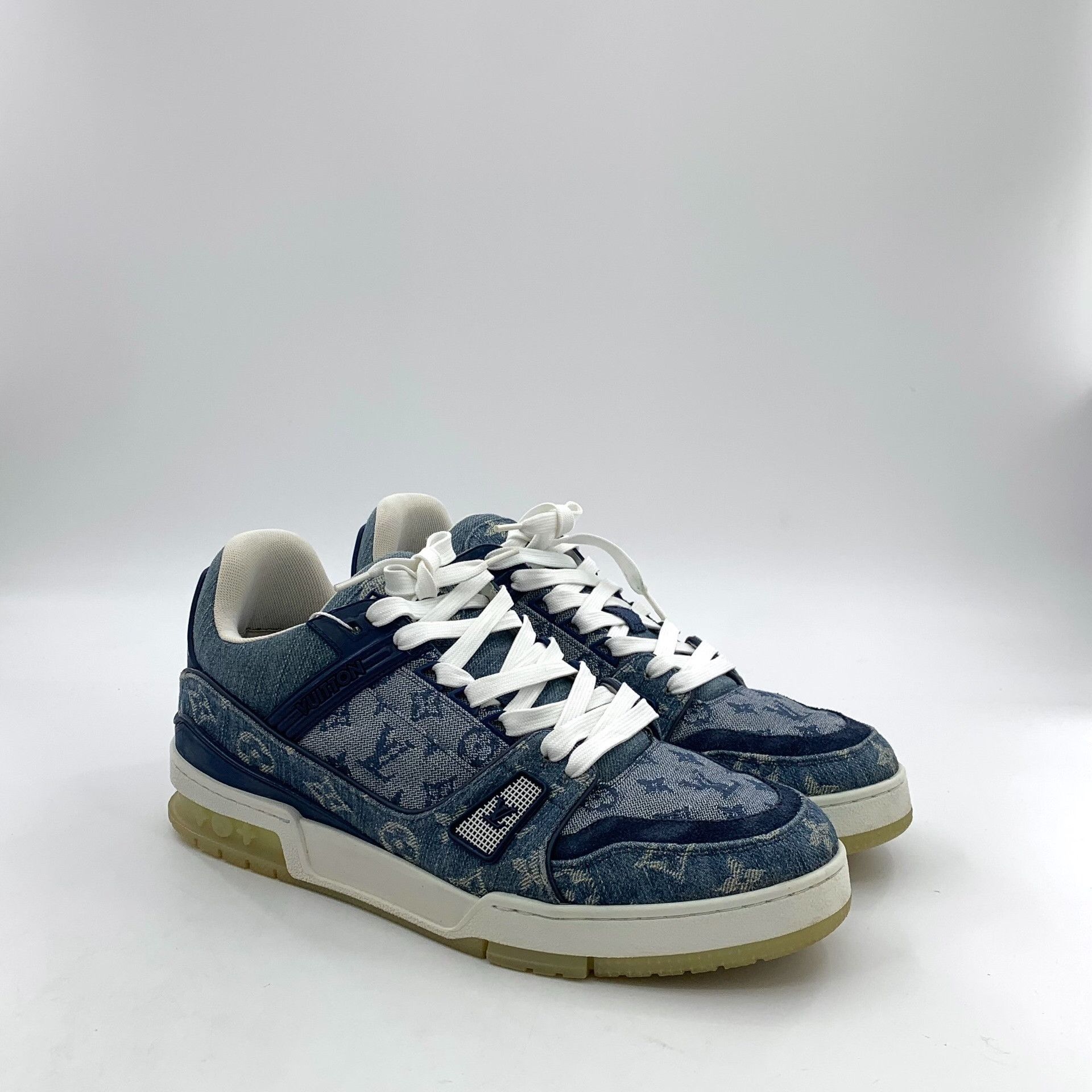 Louis Vuitton Louis Vuitton Monogram Denim Trainer Sneakers 8 Size US 9 / EU 42 - 3 Thumbnail