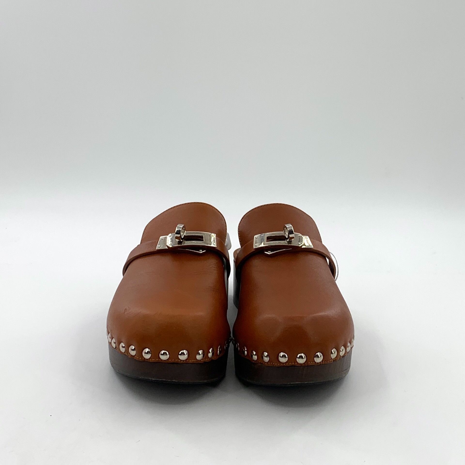 Hermes Hermes Kelly Buckle Studded Leather Clogs 35 Size US 5 / IT 35 - 4 Thumbnail