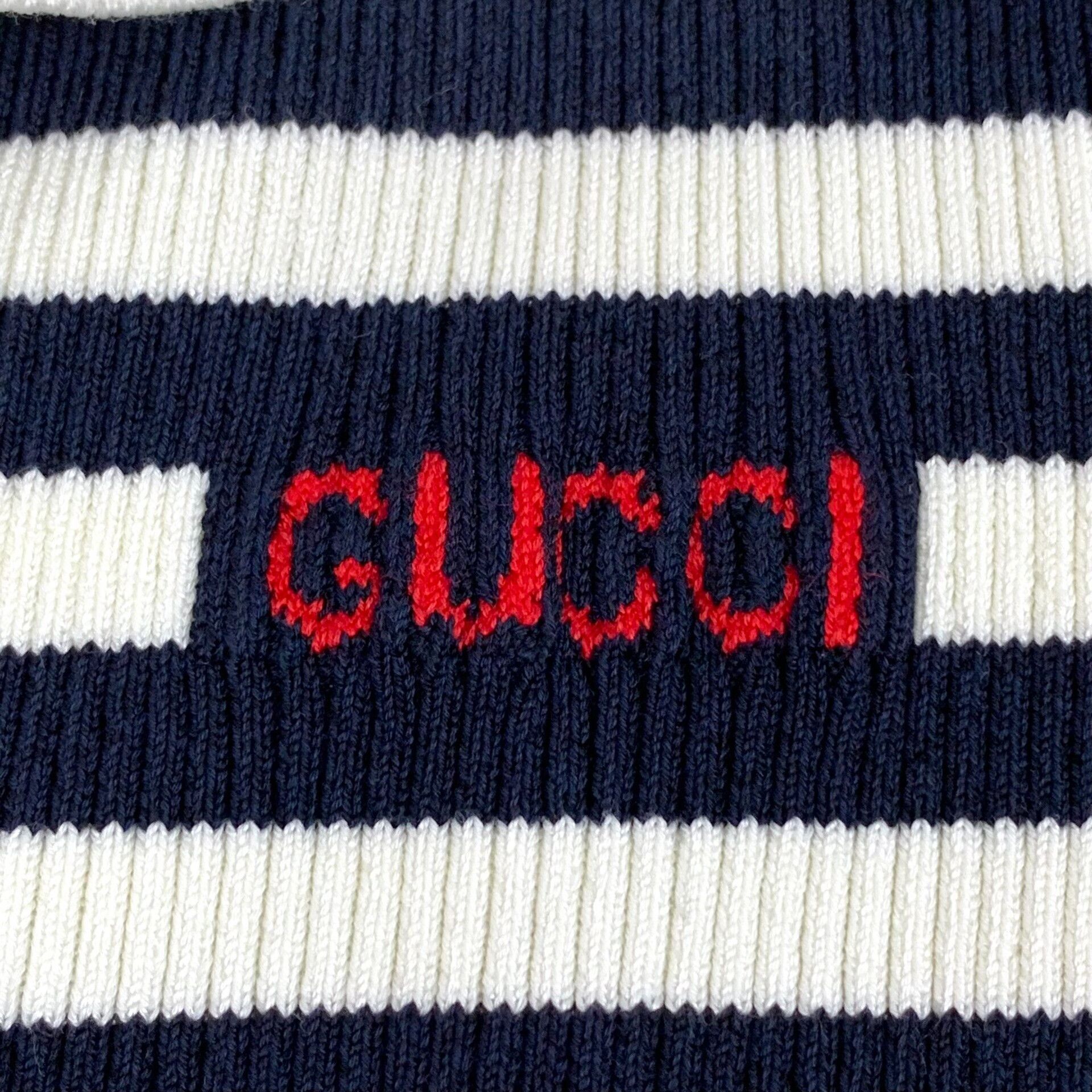 Gucci Gucci Striped Logo Knit Polo Size M Size M / US 6-8 / IT 42-44 - 6 Thumbnail
