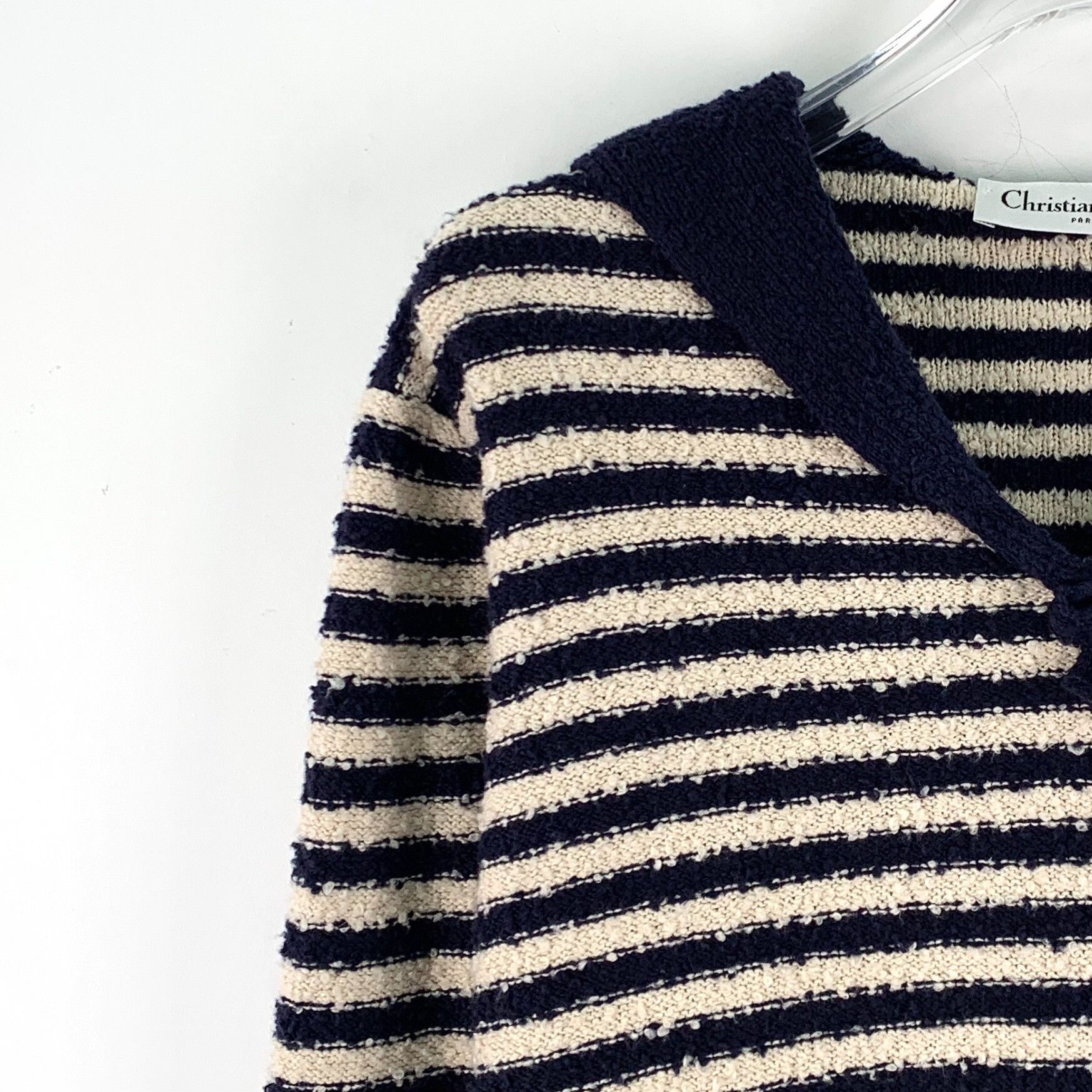 Dior Dior Striped Logo Sailor Collar Sweater FR 38 Size S / US 4 / IT 40 - 4 Thumbnail