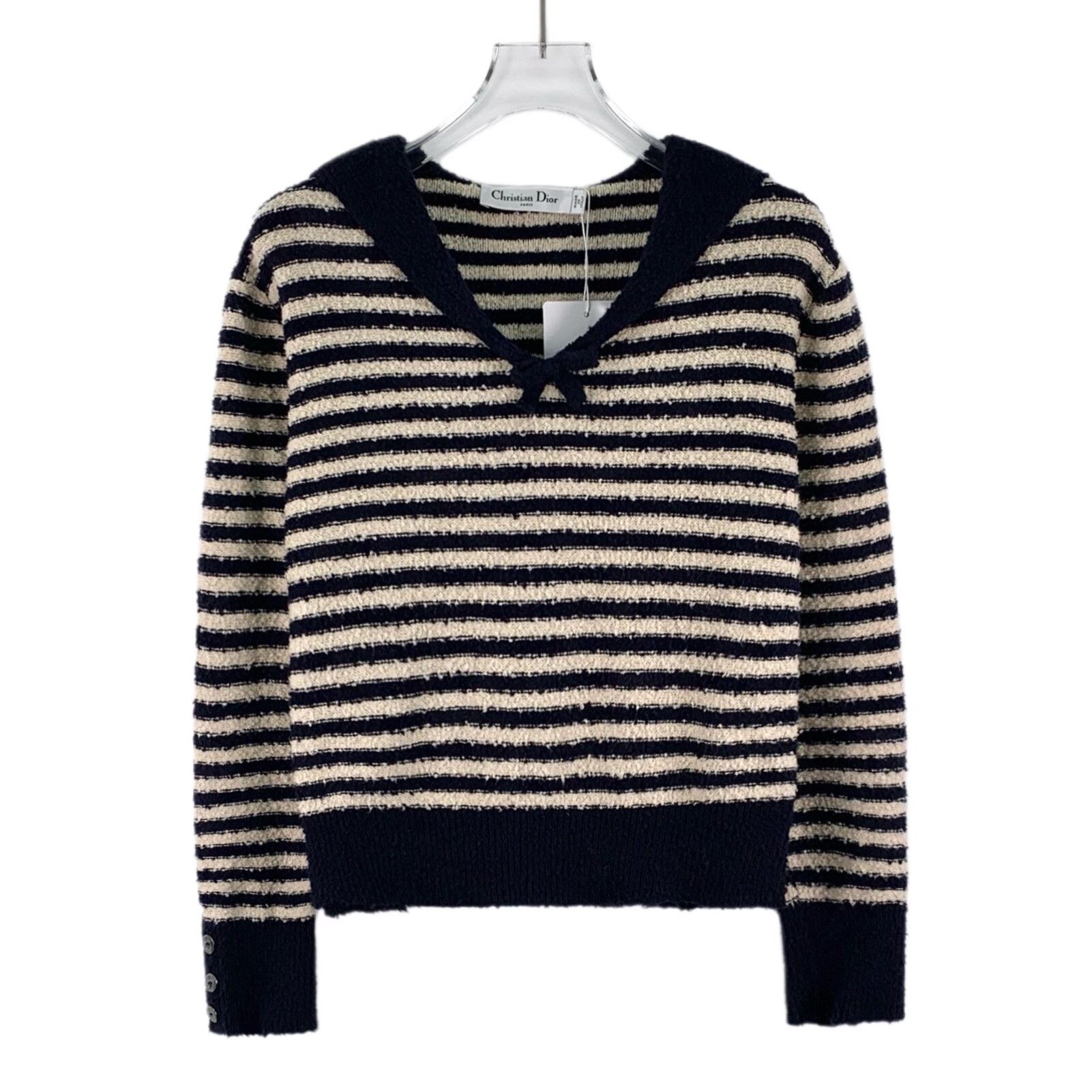 Dior Dior Striped Logo Sailor Collar Sweater FR 38 Size S / US 4 / IT 40 - 2 Thumbnail