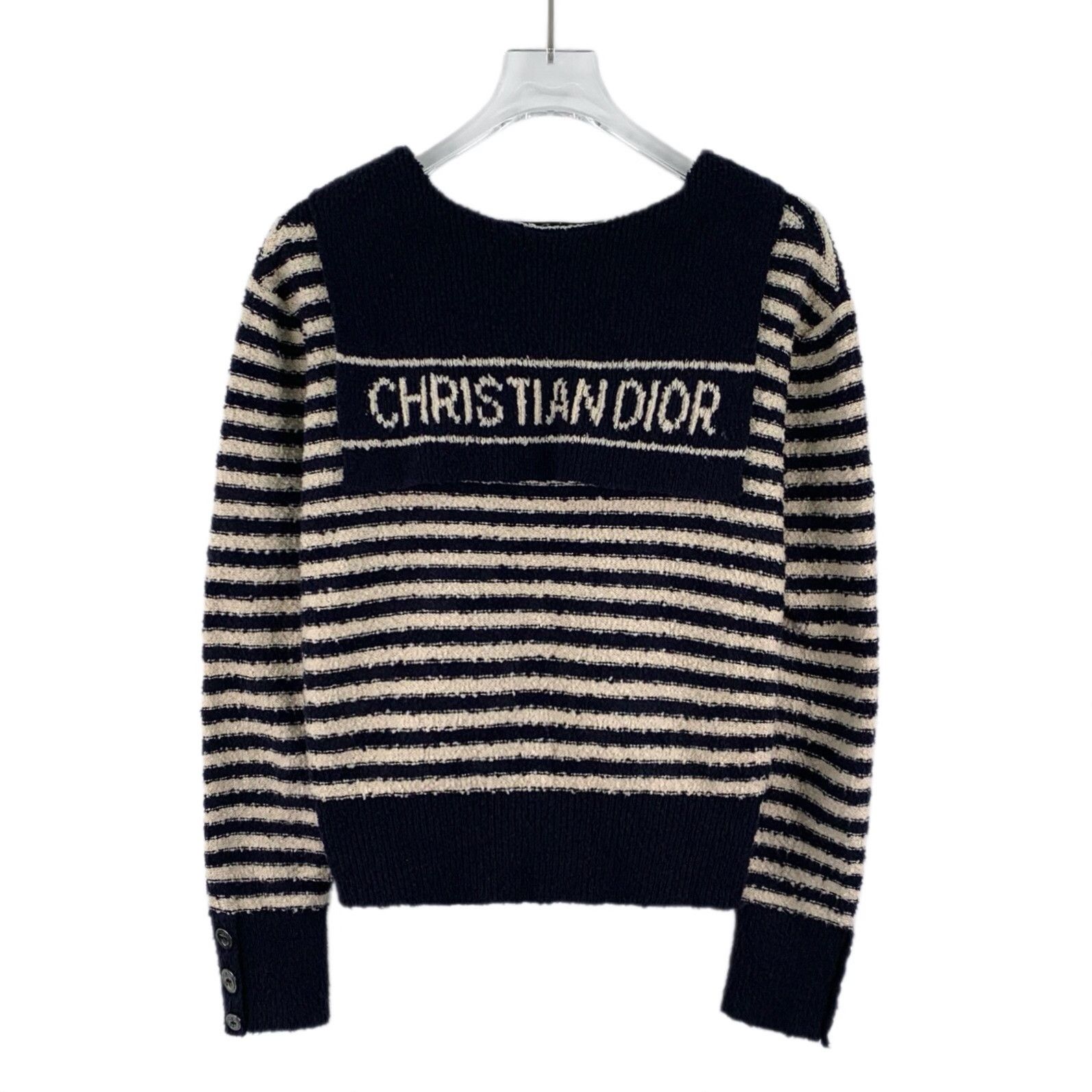 Dior Dior Striped Logo Sailor Collar Sweater FR 38 Size S / US 4 / IT 40 - 3 Thumbnail