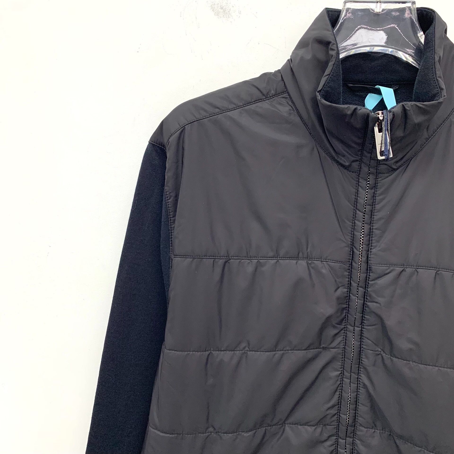 Prada Prada Mixed Media Padded Zip Jacket Size M Size US M / EU 48-50 / 2 - 4 Thumbnail