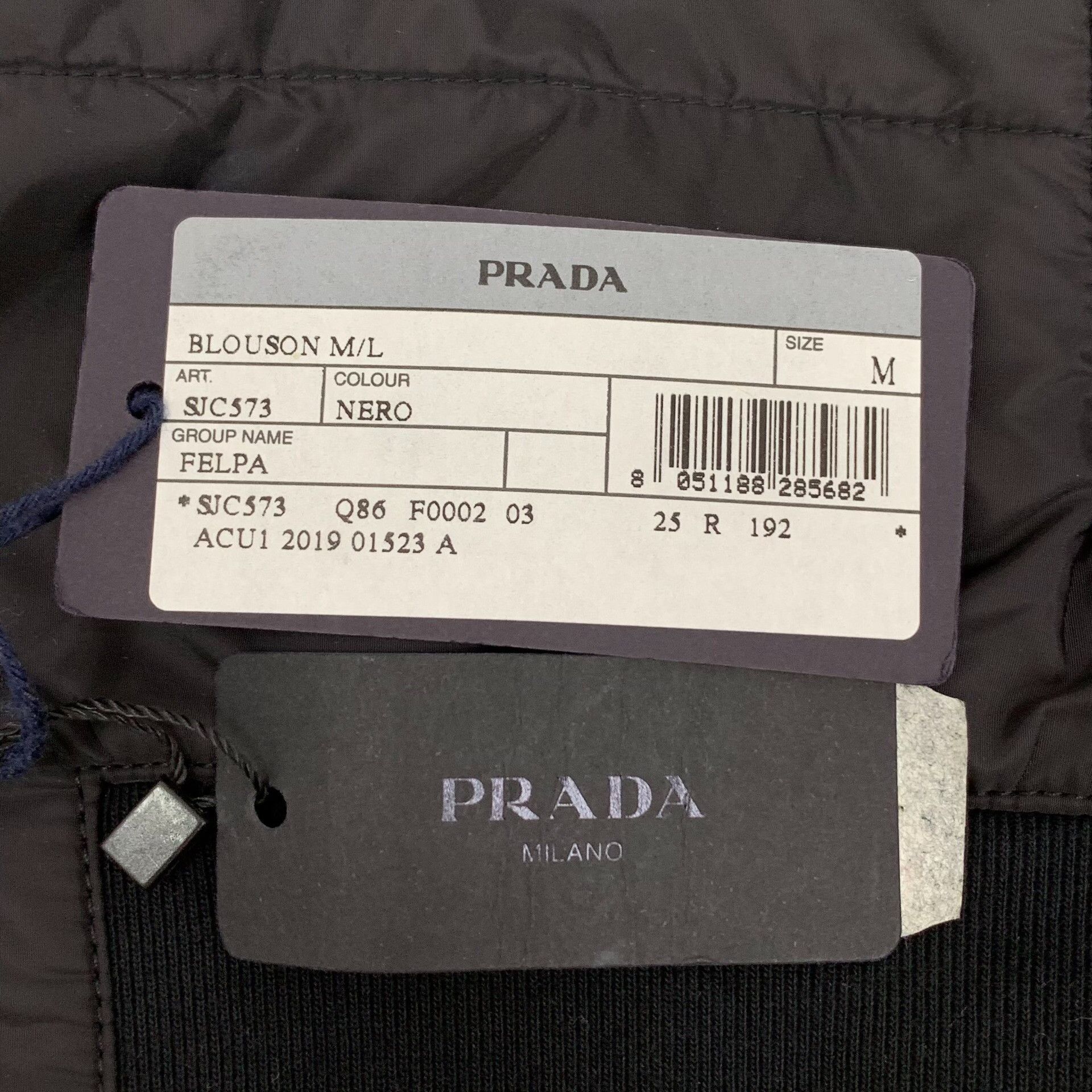 Prada Prada Mixed Media Padded Zip Jacket Size M Size US M / EU 48-50 / 2 - 7 Thumbnail