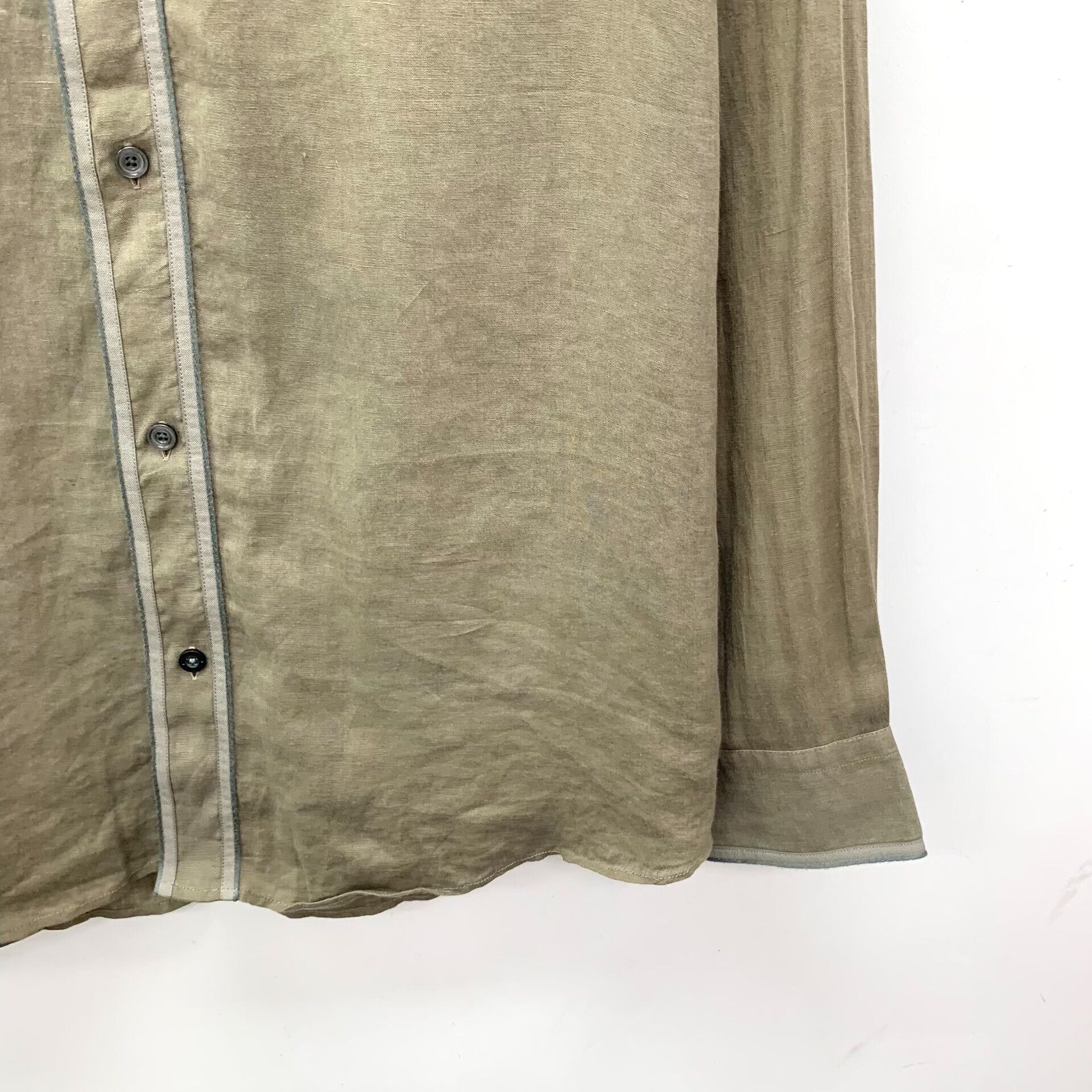 Hermes Hermes Linen Long Sleeve Shirt Size 43 Size US XL / EU 56 / 4 - 5 Thumbnail