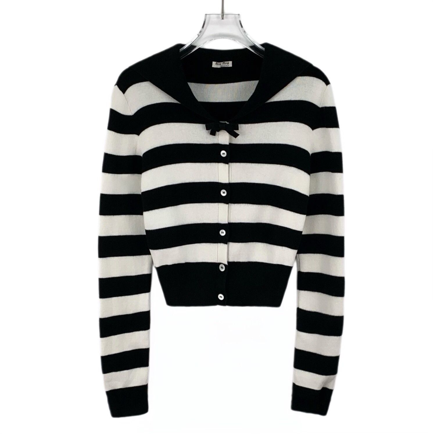 Miu Miu Miu Miu Striped Sailor Collar Cardigan 38 Size XS / US 0-2 / IT 36-38 - 2 Thumbnail